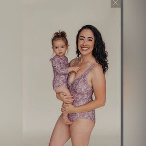 Current Tyed "Noa" Floral One Piece Swimwear | Mauve XXL